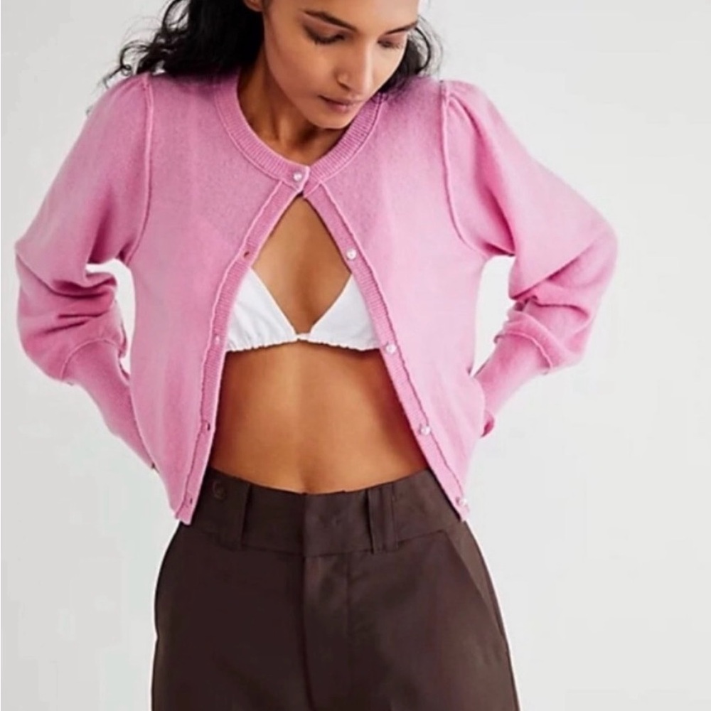 Free People | Pink Cashmere Cardigan